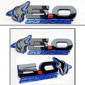 UPR Howling Coyote Fender Emblem-Blk/Lt Blue Pair AMP-85101-59