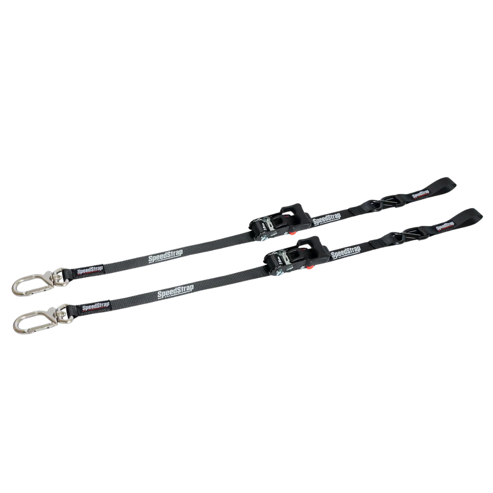 Speedstrap 1.25IN x 7ft Motorcycle Tie-Downs w/ Sliding Ratchet (2-Pack)