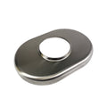 Stainless Bros 2.5in SS304 Thin Oval Muffler End Cap - Center
