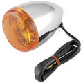 Bikers Choice Chrome Bullet Front Turn Signal Amber Lens Dual Filament Replaces H-D 68885-00