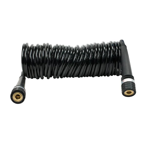 30FT. COIL HOSE PU INSIDE BRAIDED QUICK CONNECT COUPLER ON BOTH ENDS