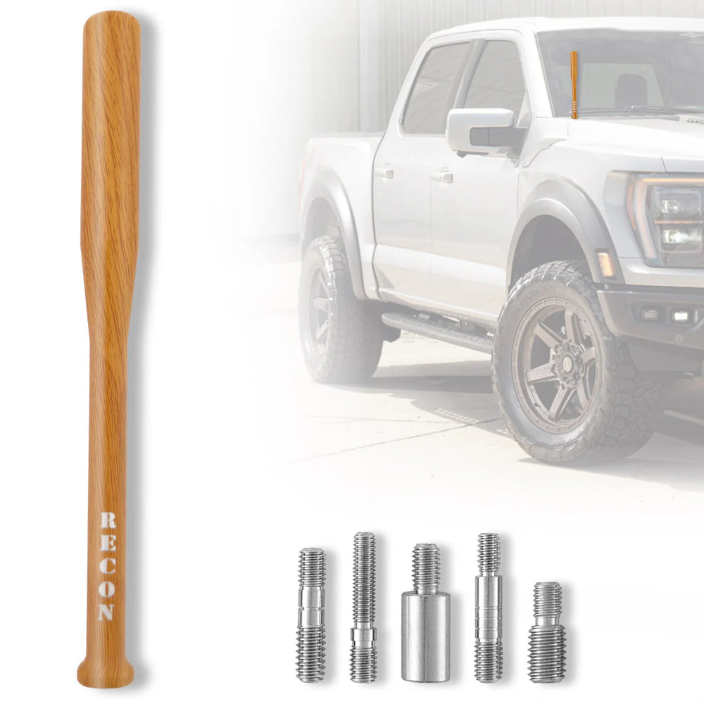 ~(1 lbs. 8X3X2)~ Baseball Bat Shaped Aluminum 8inch Antenna - Universal Fitment Fits All Makes and Models w/ OEM Factory Threaded Antenna