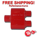 MUFFLER CHERRY BOMB EXTREME OVAL 3IN ID/2.5IN OD C/D 12IN OAL AS