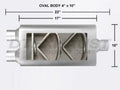 4.00INX10.00INX17.00IN DUAL/CENTER FLOWSOUND MUFFLER 2.25IN ID / 3.00IN OD