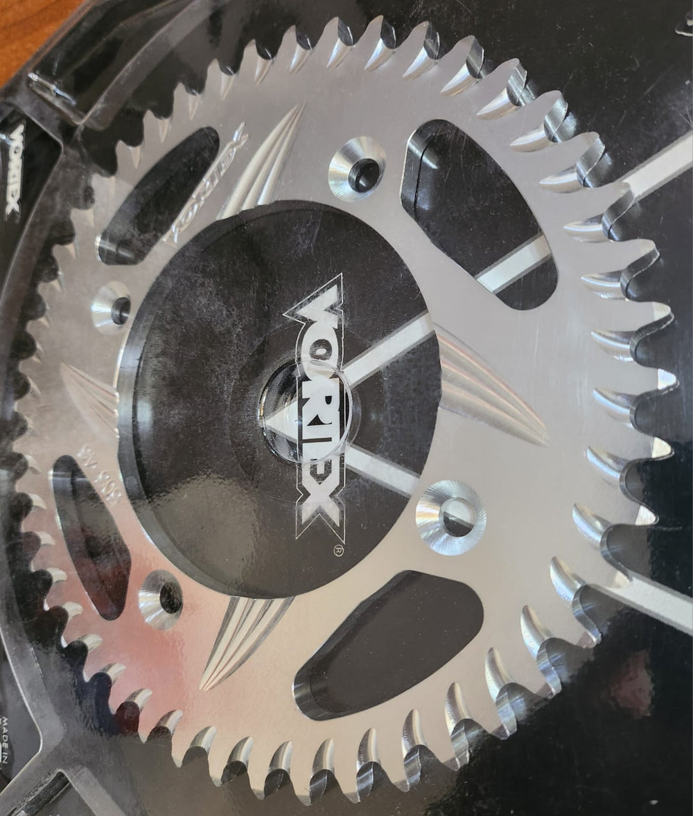 Vortex Racing Aluminum Rear Sprocket 428 48 Tooth- Silver