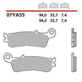 Brembo OE 22-24 Fantic XX 125cc Sinter Brake Pad - Front