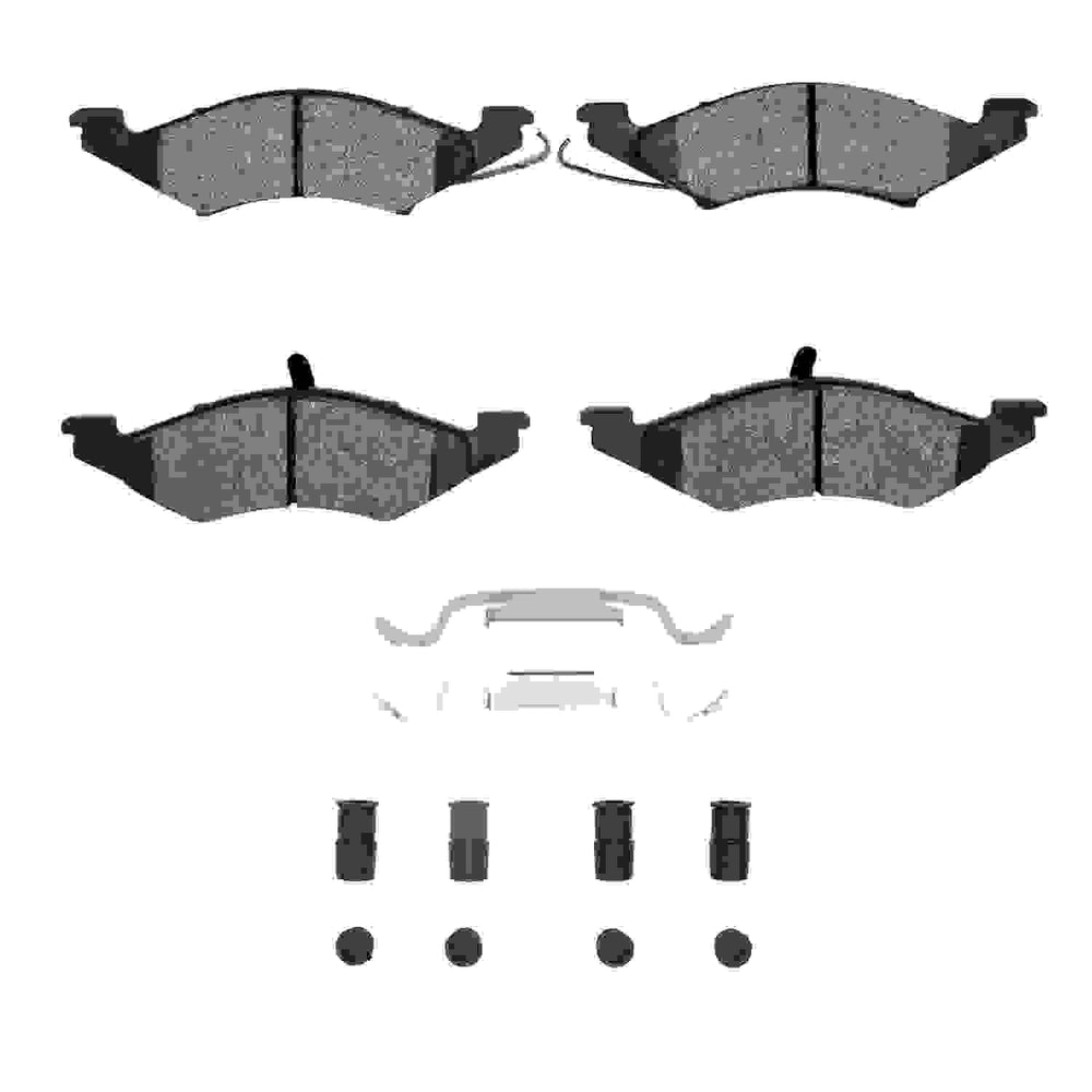 R1 83-83 Mercury Lynx Front Ceramic Brake Pads and Hardware Kit
