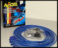 Spark Plug Wire Set 8MM Universal Blue Wire With Blue 90 Deg Boots 5041B, Spark Plug Wires, Super Stock, Spiral Core, 8Mm, Blue, Set ACCEL