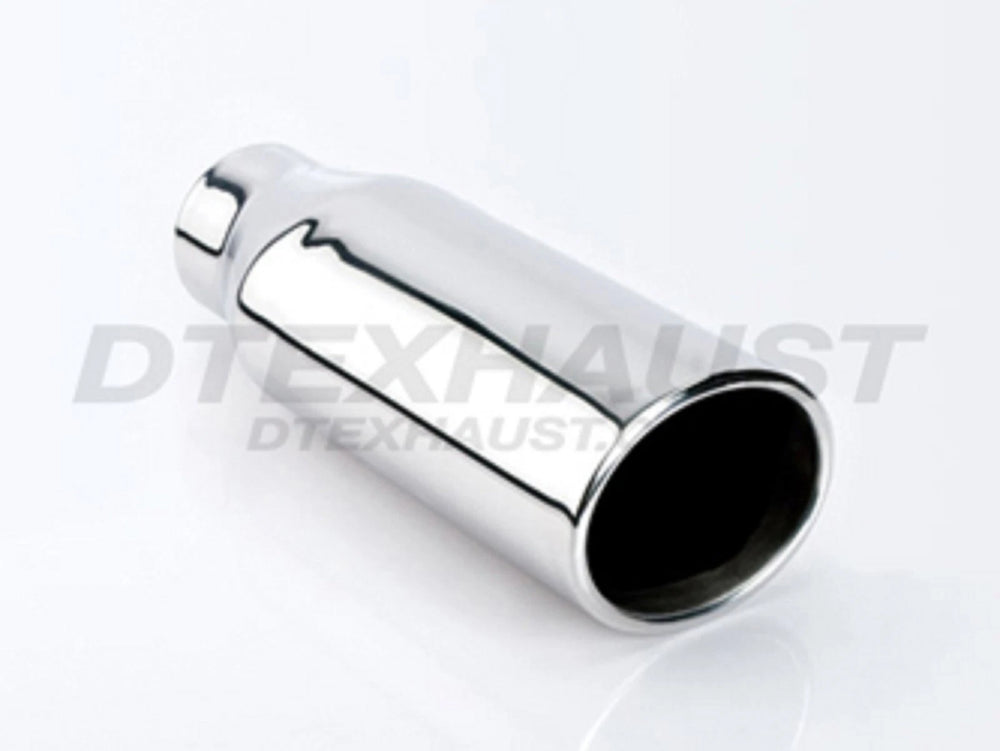 OVAL ROUND DOUBLE WALL SS EXHAUST TIP 3.00IN ID / 5.00INX4.00IN OD