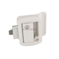 METAL TT LOCK W/KEYS WHT