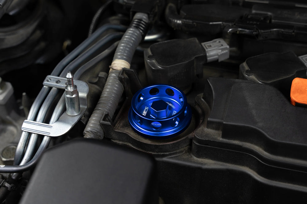HPS Performance Billet Aluminum Blue Oil Cap For Infiniti Honda Nissan Acura 5269-104BL