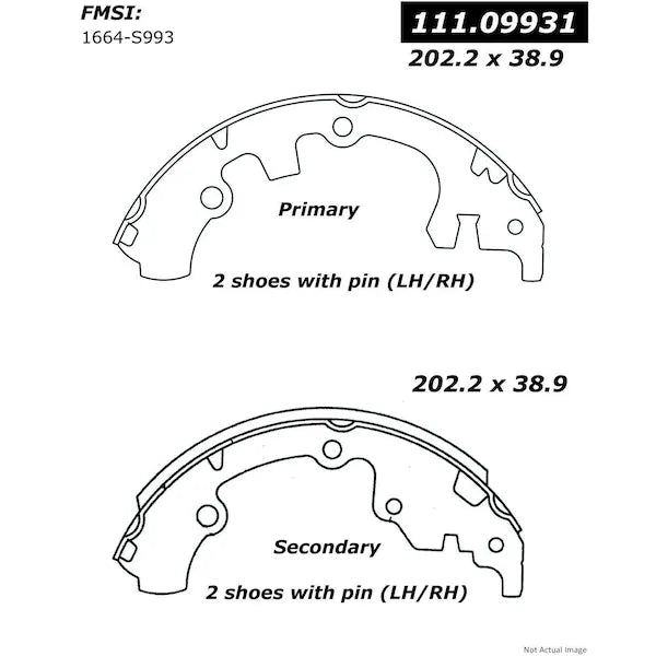 CENTRIC BRAKE SHOES