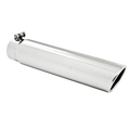 MBRP Universal Tip 3.5in OD 3in Inlet 16in L Angled Cut Rolled End Clampless-No Weld T304