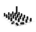 ~(2.1 lbs. 7X3X2)~ Spline Drive Lug Nut Kit 1/2x20 Black - 23 pcs