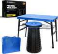Rhino USA Portable Camping Table And Stool (Blue)