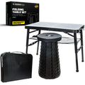 Rhino USA Portable Camping Table And Stool (Black)