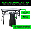 Rhino USA Portable Camping Table And Stool (Black)