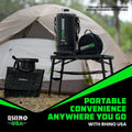Rhino USA Portable Camping Table And Stool (Black)
