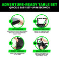 Rhino USA Portable Camping Table And Stool (Black)