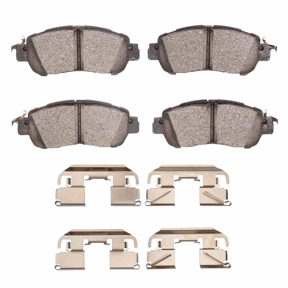 R1 17-25 Nissan Kicks Front Semi Met Brake Pads and Hardware Kit