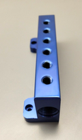 BLOX Racing 6-Port Billet Aluminum Black Universal with Fittings and Plugs