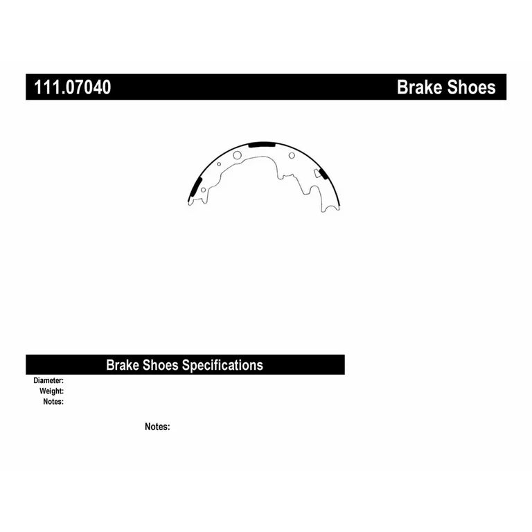 CENTRIC BRAKE SHOES