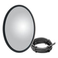 81/2 IN STAINLESS OFFSETMOUNT HEATED CONVEX MIRROR HEAD WITH PLASTIC BALL STUD