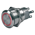 PUSH BUT SW ON/OF 12V RED LED