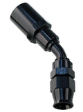Fragola -6AN Real Street x 45 Degree 3/8 EFI Quick Disconnect Hose End Black