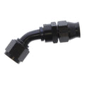 Aeromotive PTFE Hose End - AN-08 - 45 Deg - Black Anodized