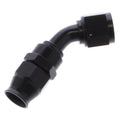 Aeromotive PTFE Hose End - AN-08 - 45 Deg - Black Anodized