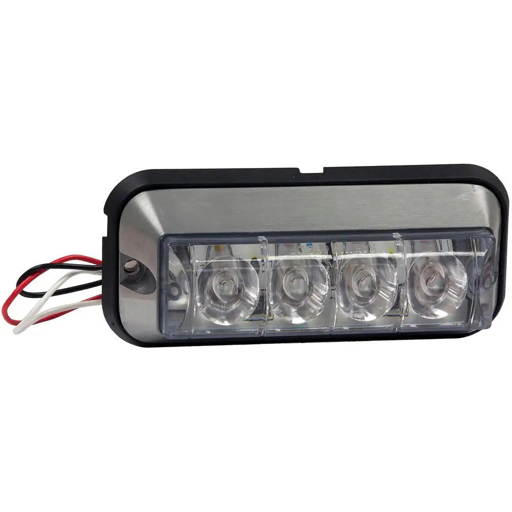 LIGHT,STROBE,4-7/8IN RECT,4LED,AMBE