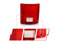 ANZO 1978-1991 Chevy Blazer Taillight Red/Clear Lens w/o Chrome Trim Fleetside (OE Replacement)
