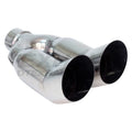SLANTED DOUBLE WALL SS EXHAUST TIP 2.25IN ID/3.50IN OD X2