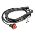 Rugged Radios Hole Mount Steering Wheel Push to Talk (PTT) with Coil Cord for Car Harnesses