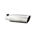 MBRP Universal Tip 3.5in OD 2.25in Inlet 12in L Angled Cut Rolled End Clampless No-Weld T304