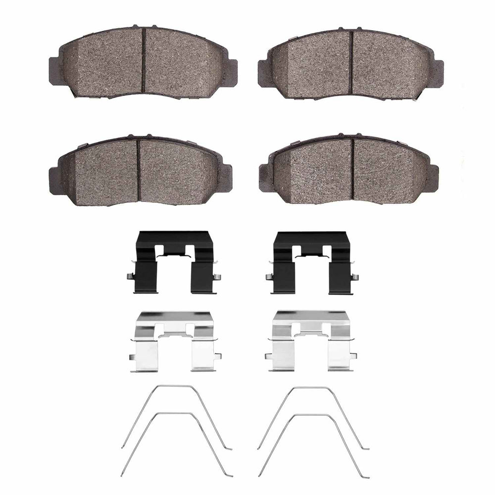 R1 03-22 Honda Accord Sedan Front Semi Met Brake Pads and Hardware Kit