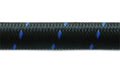 Vibrant Performance - 11990B - 5ft Roll of Black Blue Nylon Braided Flex Hose; AN Size: -10; Hose ID 0.58 in.