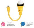 50 AMP 125/250V FEMALE CONNECTOR TO 15 AMP STRAIGHT BLADE
