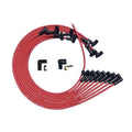Moroso SBC Under Header 90 Deg Plug 90 Deg Non-HEI Unsleeved Ultra Spark Plug Wire Set - Black