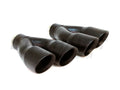~(29 lbs. 19X15X12)~ Black Powder Coated Dual 3.00IN Double Wall Staggered Angle Right; i.d. 2.50IN