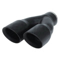 ~(29 lbs. 19X15X12)~ Black Powder Coated Dual 3.00IN Double Wall Staggered Angle Right; i.d. 2.50IN