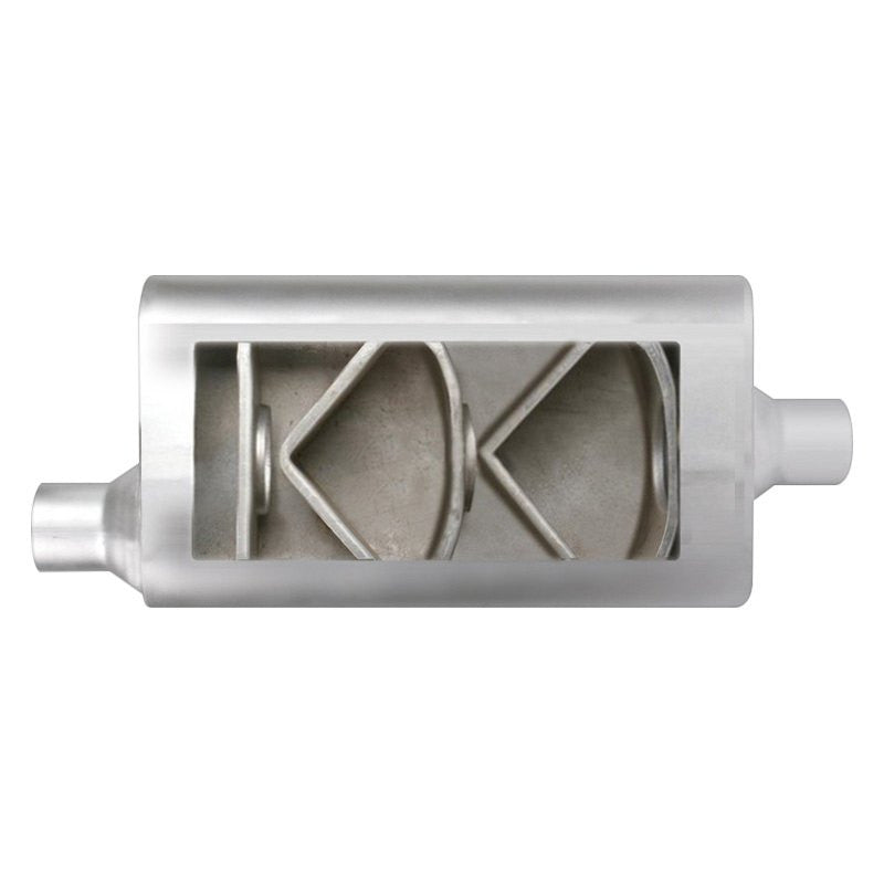 4.00INX10.00INX17.00IN OFFSET/CENTER FLOWSOUND MUFFLER 2.50IN ID / 2.50IN OD