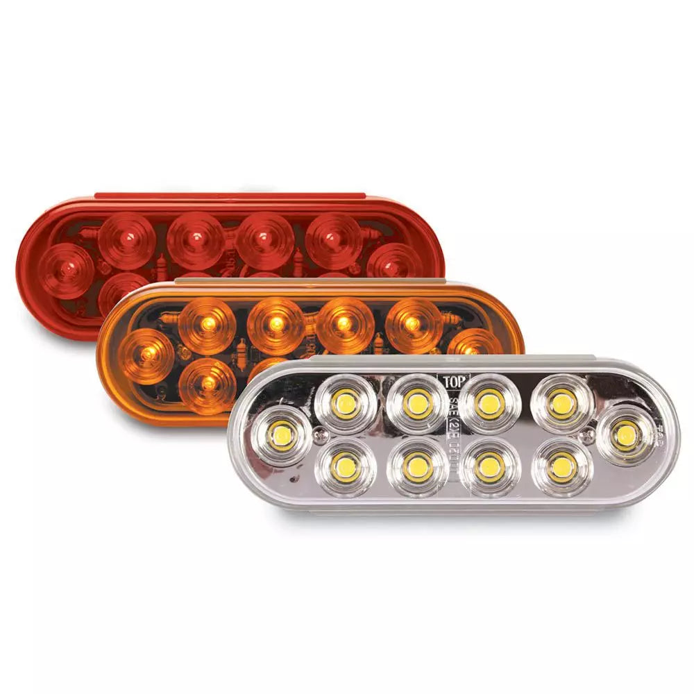 6.5IN X 2.25IN OVAL CLEAR LED 10 LEDS