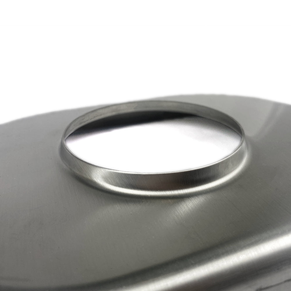 Stainless Bros 2.5in SS304 Thin Oval Muffler End Cap - 2 Hole
