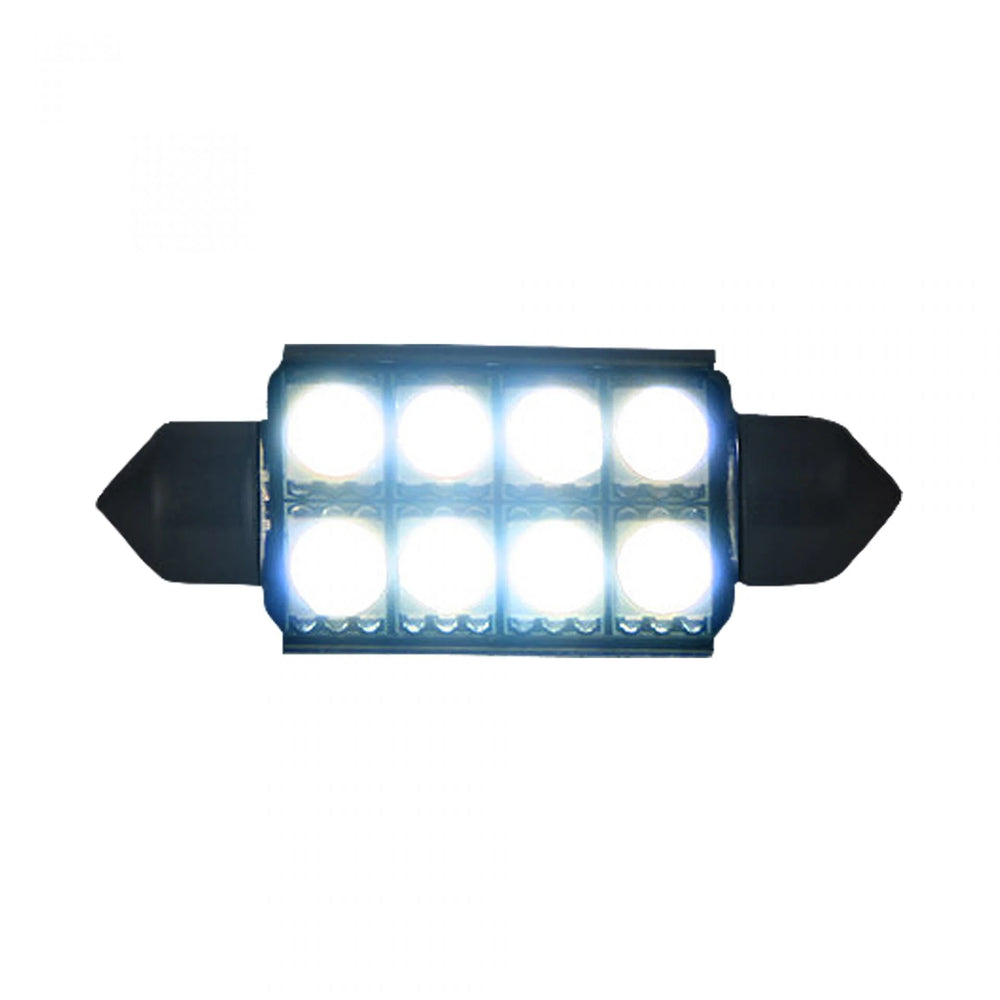 ~(1 lbs. 6X4X1)~ 578 / 364 10mm x 42mm (8 LEDs on each bulb) Error-Free Resisted and Dioded Canbus Festoon Style Ultra-High Power 3-Watt