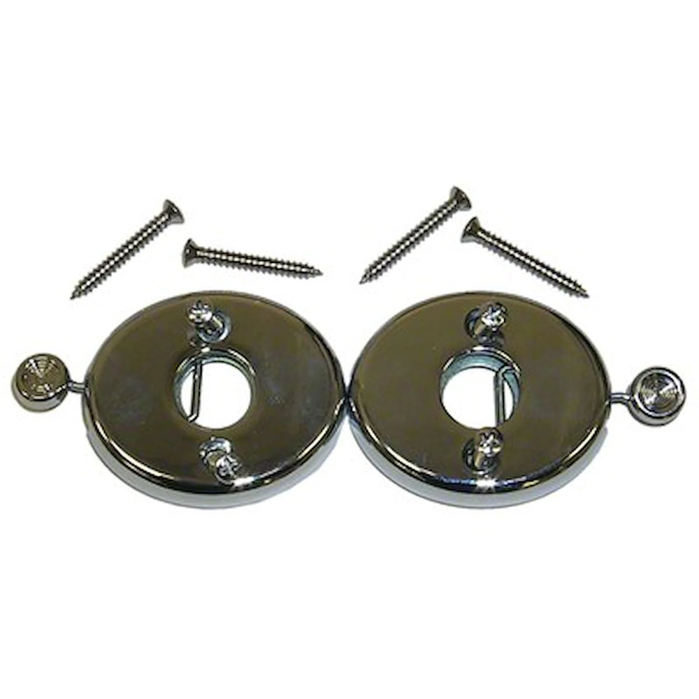 HEADEREST ESCUTCHEONS; LH/RH PAIR;