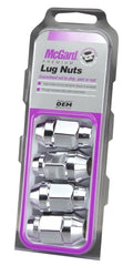 McGard Hex Lug Nut (Cone Seat Bulge Style) M14X1.5 / 22mm Hex / 1.635in. Length (4-Pack) - Chrome