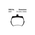 EBC 62-71 Austin-Healey Sprite (Steel Wheels) Ultimax2 Front Brake Pads
