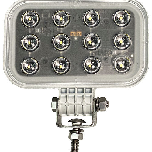 LED WORK LGT RECT WHT PED MT H/W 10